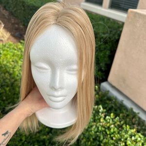 Real human hair topper 18”.  Worn only once.